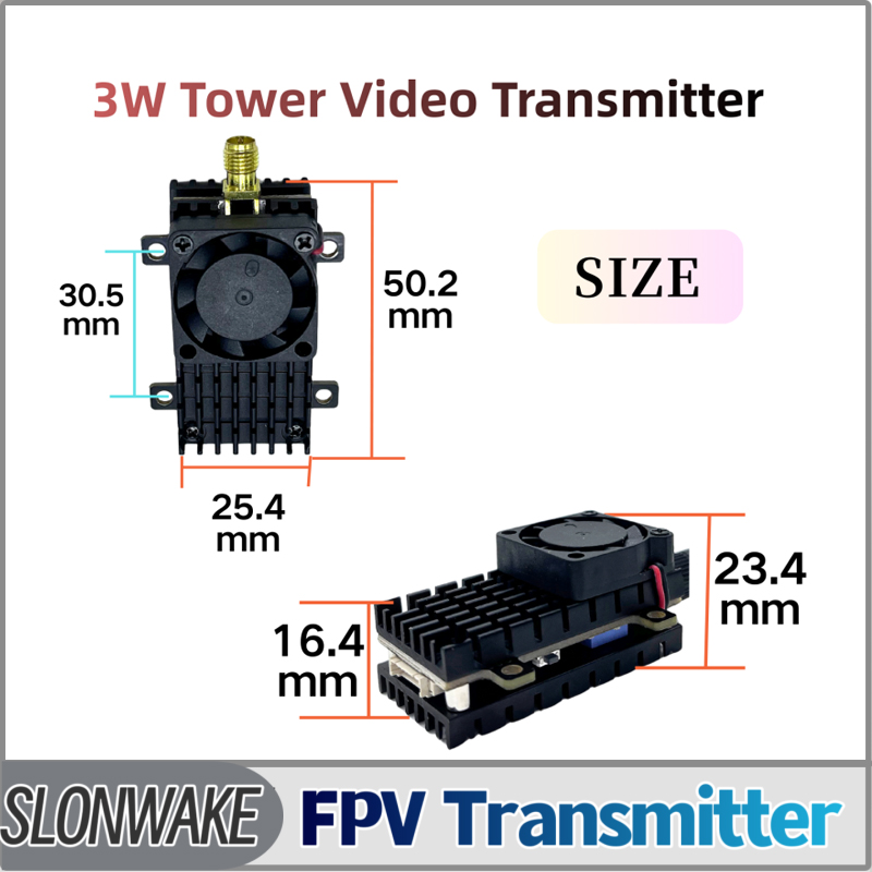 Fpv Drone Transmitter - SLONWAKE 5.8G 3000mW محاكاة VTX FPV